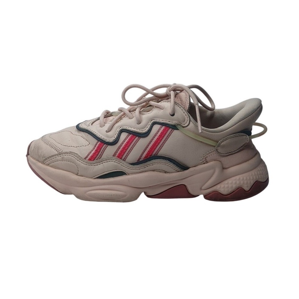 Adidas Ozweego Sneakers Womens Beige Pink Teal Chunky Leather Retro Shoes
